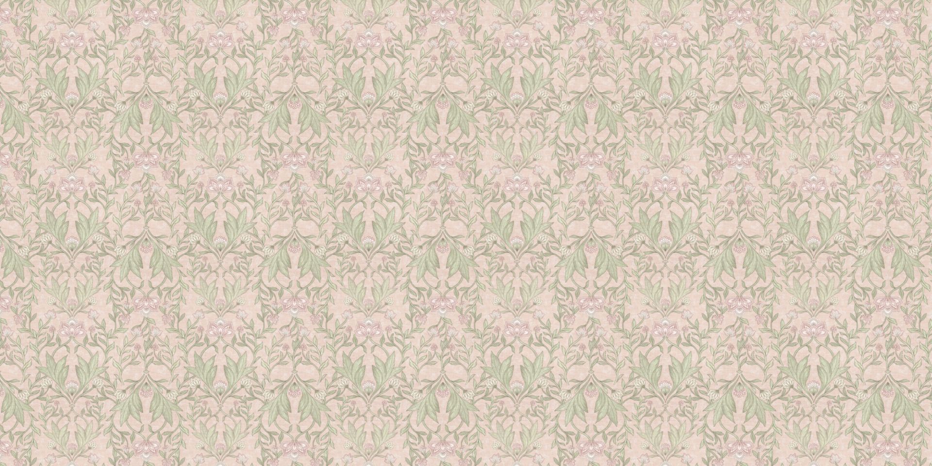 Morris damasco de flores - rosa pastel