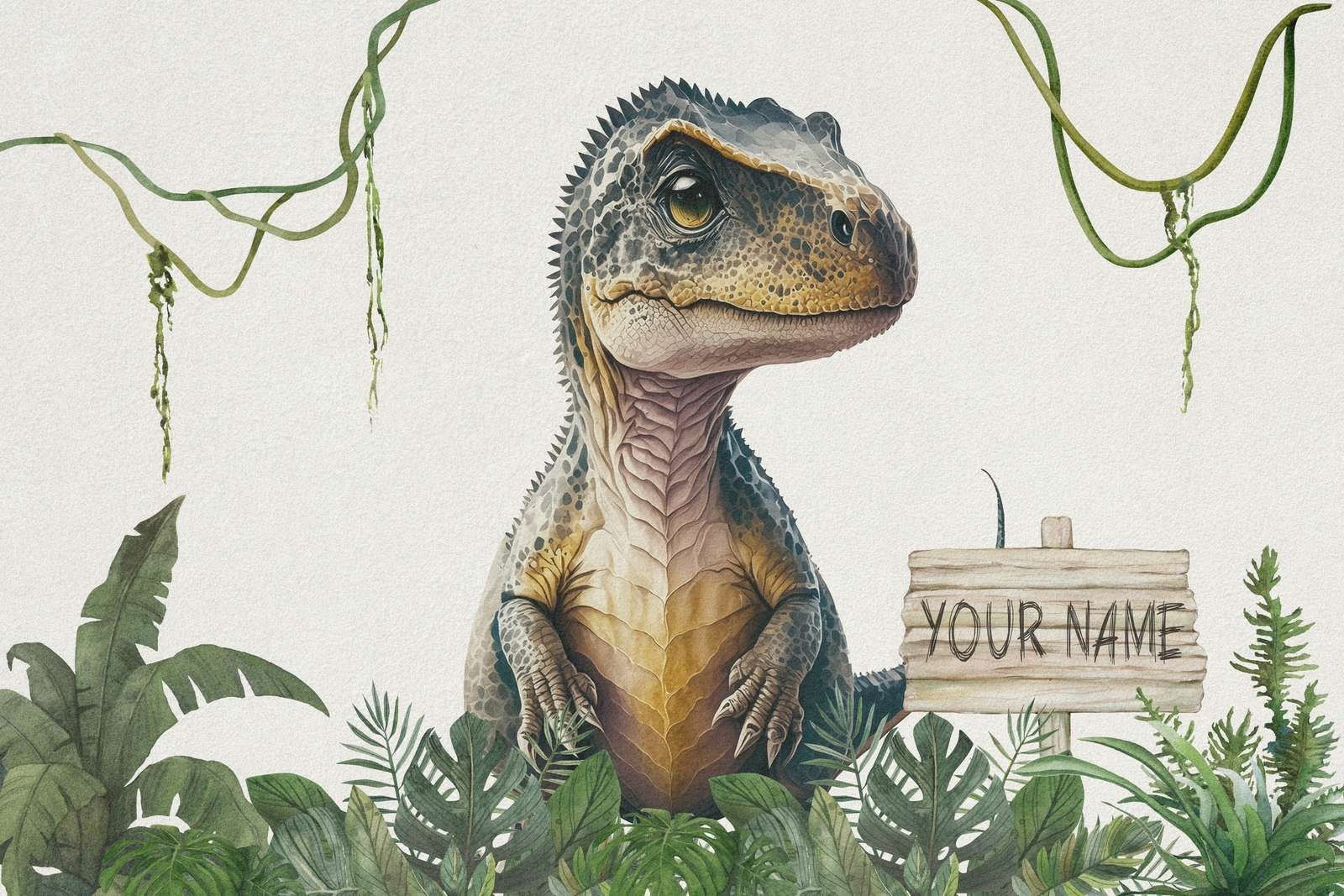 Bebé t-rex en la jungla