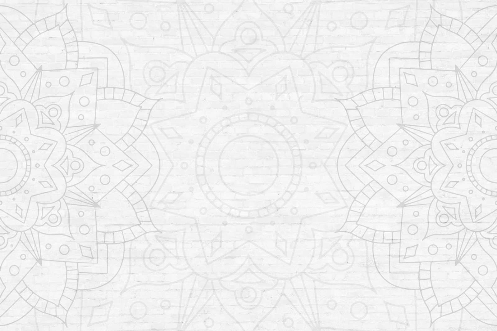 Mandala geométrico blanco