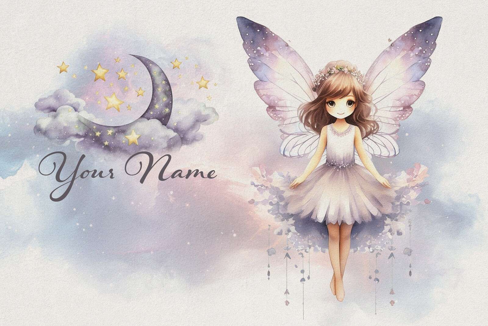 Elfo bajo la luna y las estrellas