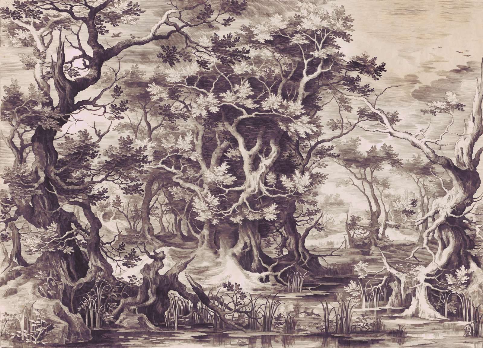 Bosque Místico en Sepia
