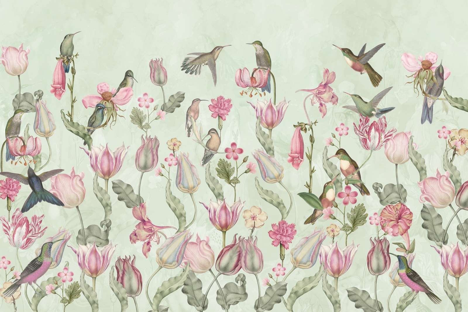 Sinfonía de Colibríes de Primavera - Armonía Verde Menta