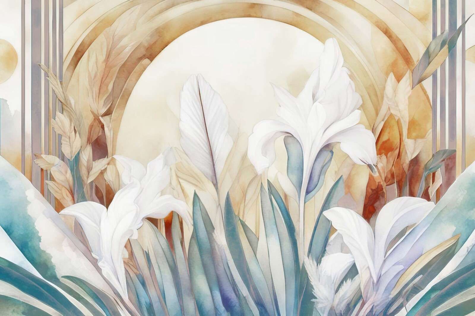 Iris al amanecer azul