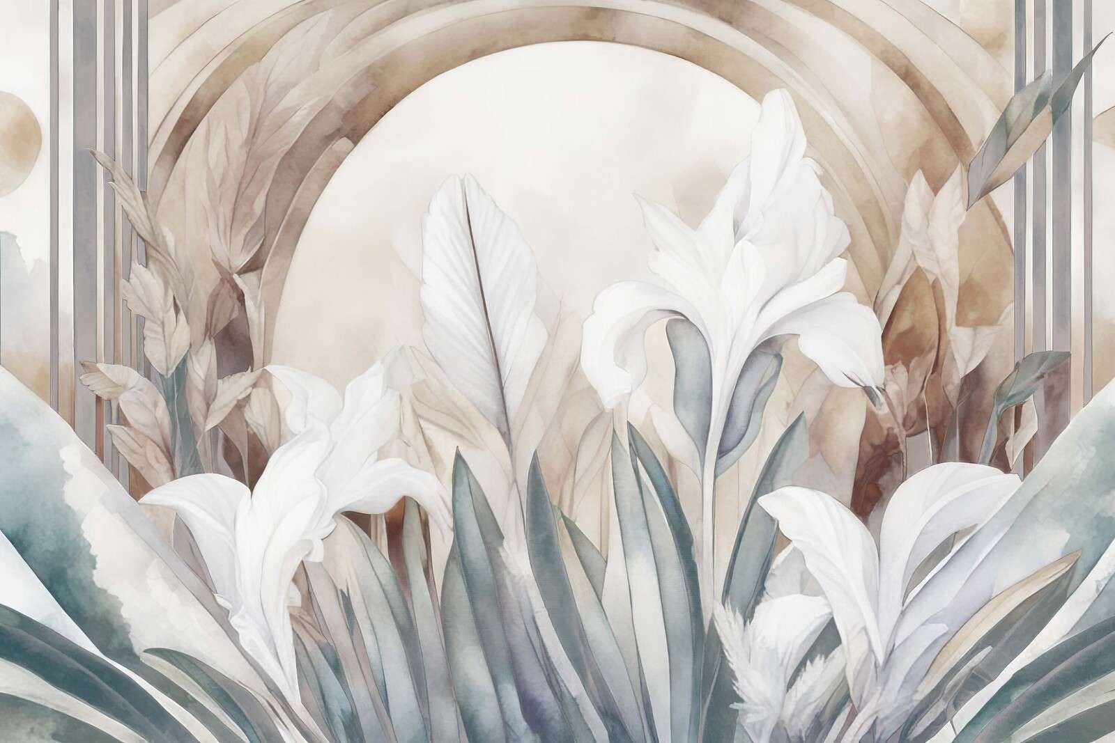 Iris al amanecer gris