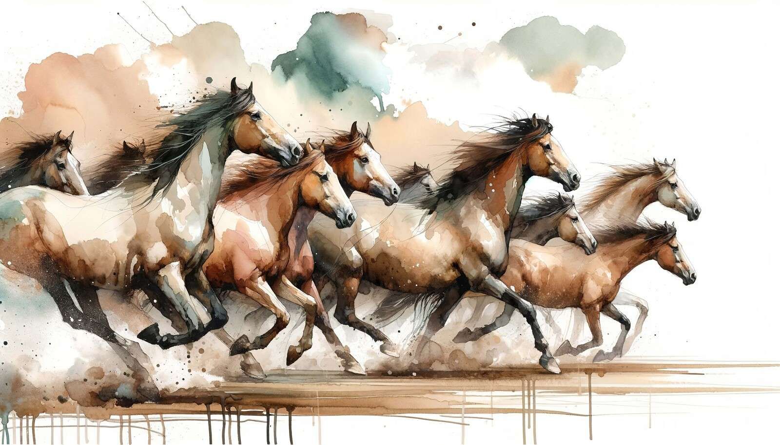 Caballos galopando