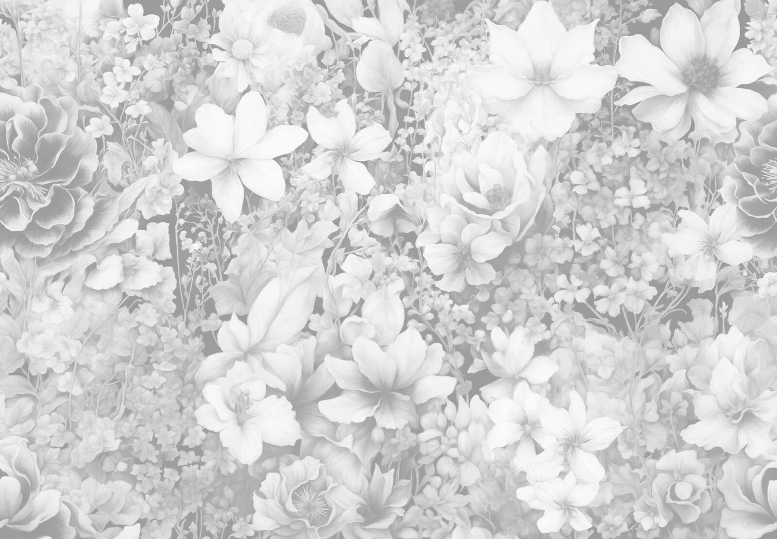 Festival de flores sin costuras - blanco