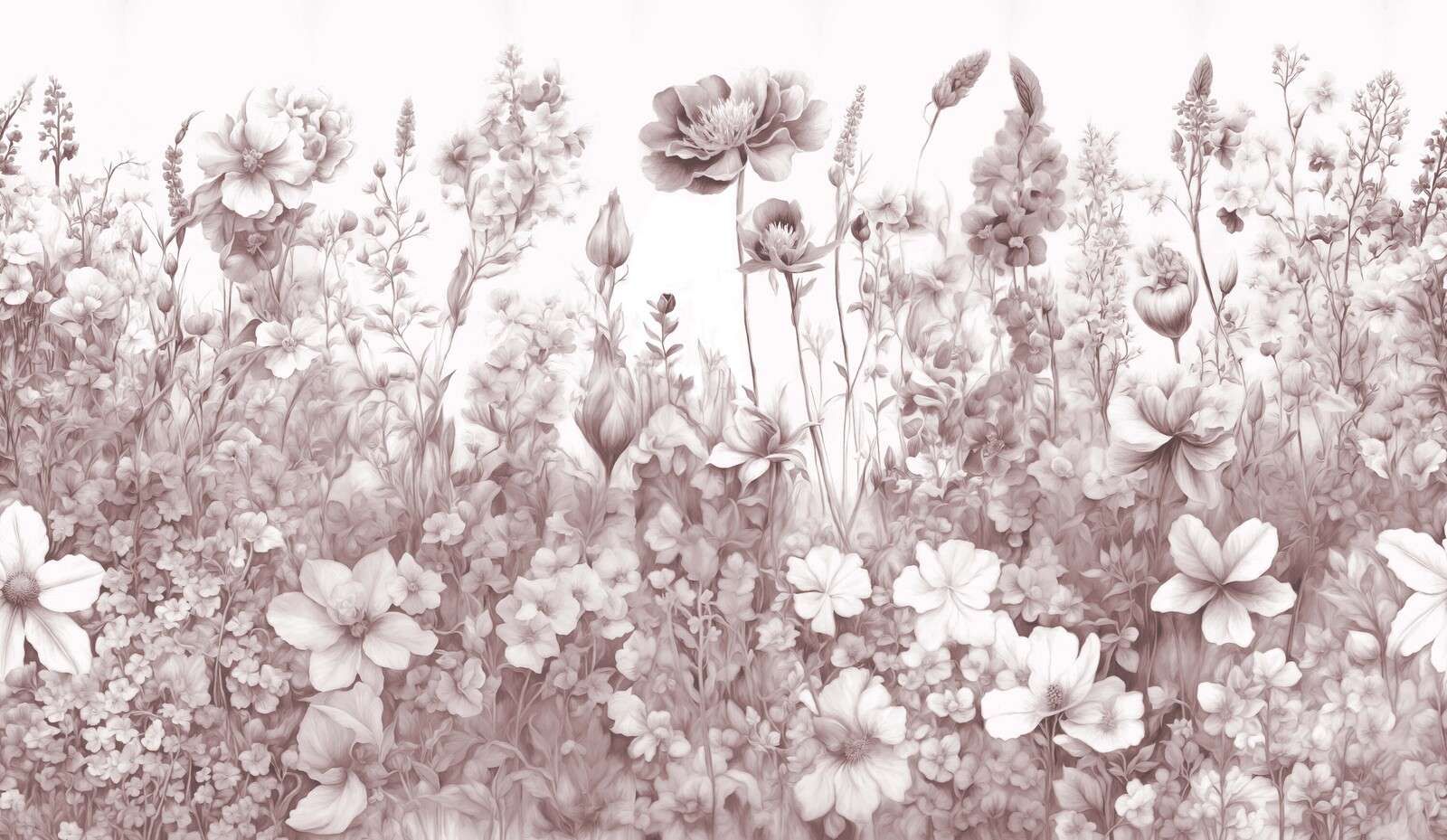 Flores de mi alma sin costura - rosa