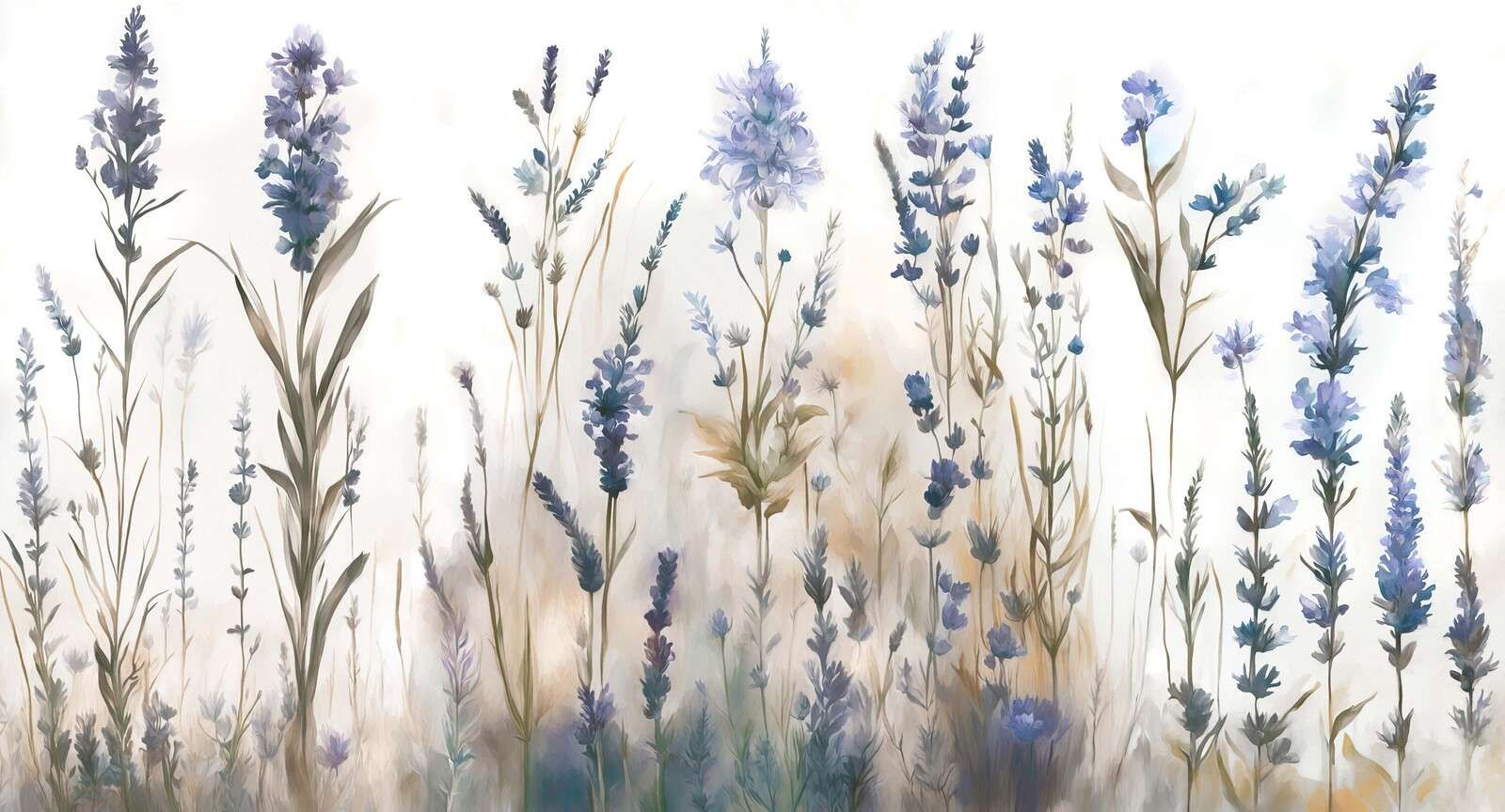 Claro de Lavanda Suave Azul Sin Costuras