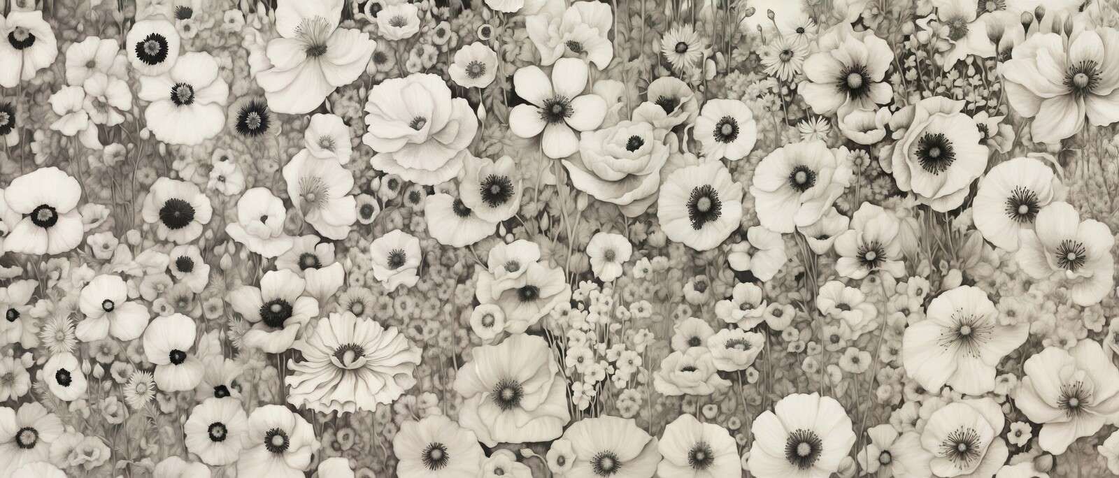 Cuento de Amapola Monocromo Verde Oscuro