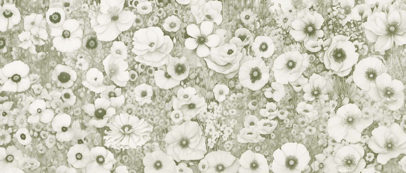 Cuento de Amapola Monocromo Verde