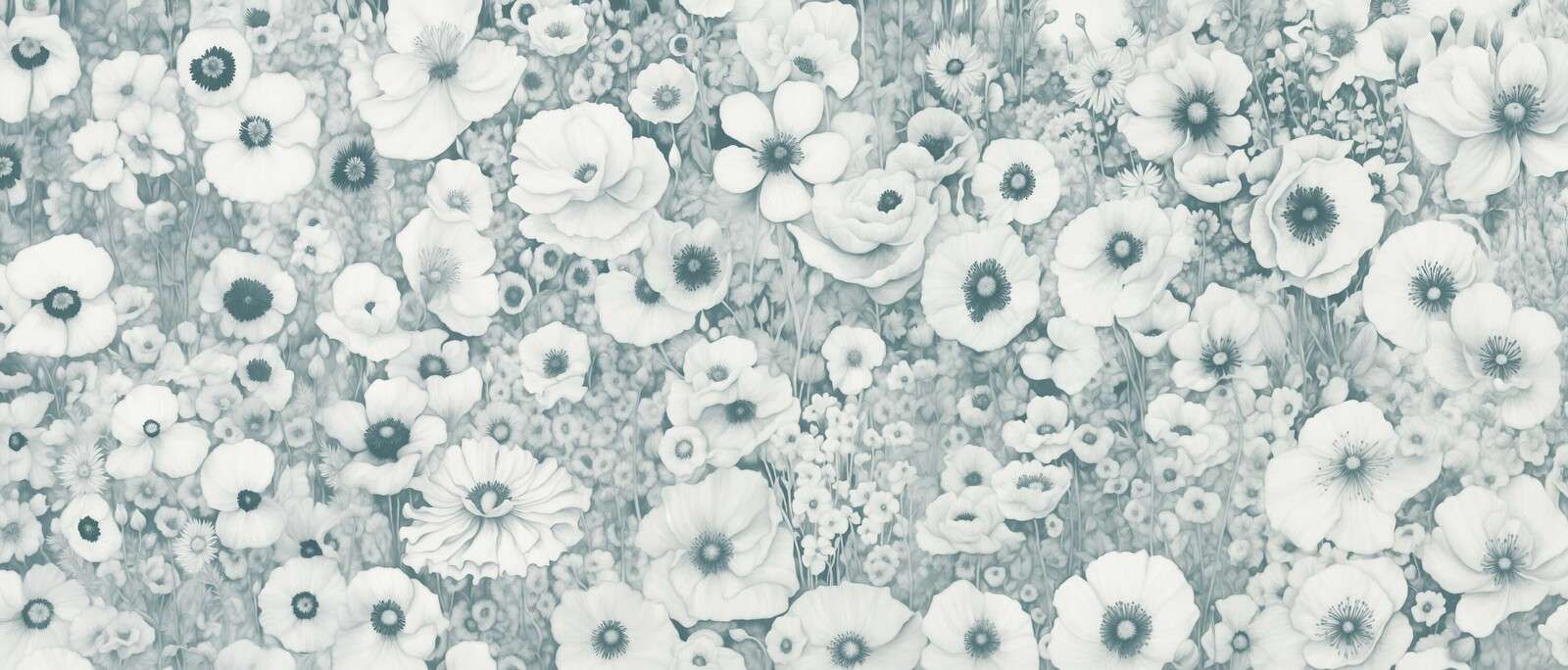 Cuento de Amapola Monocromo Océano