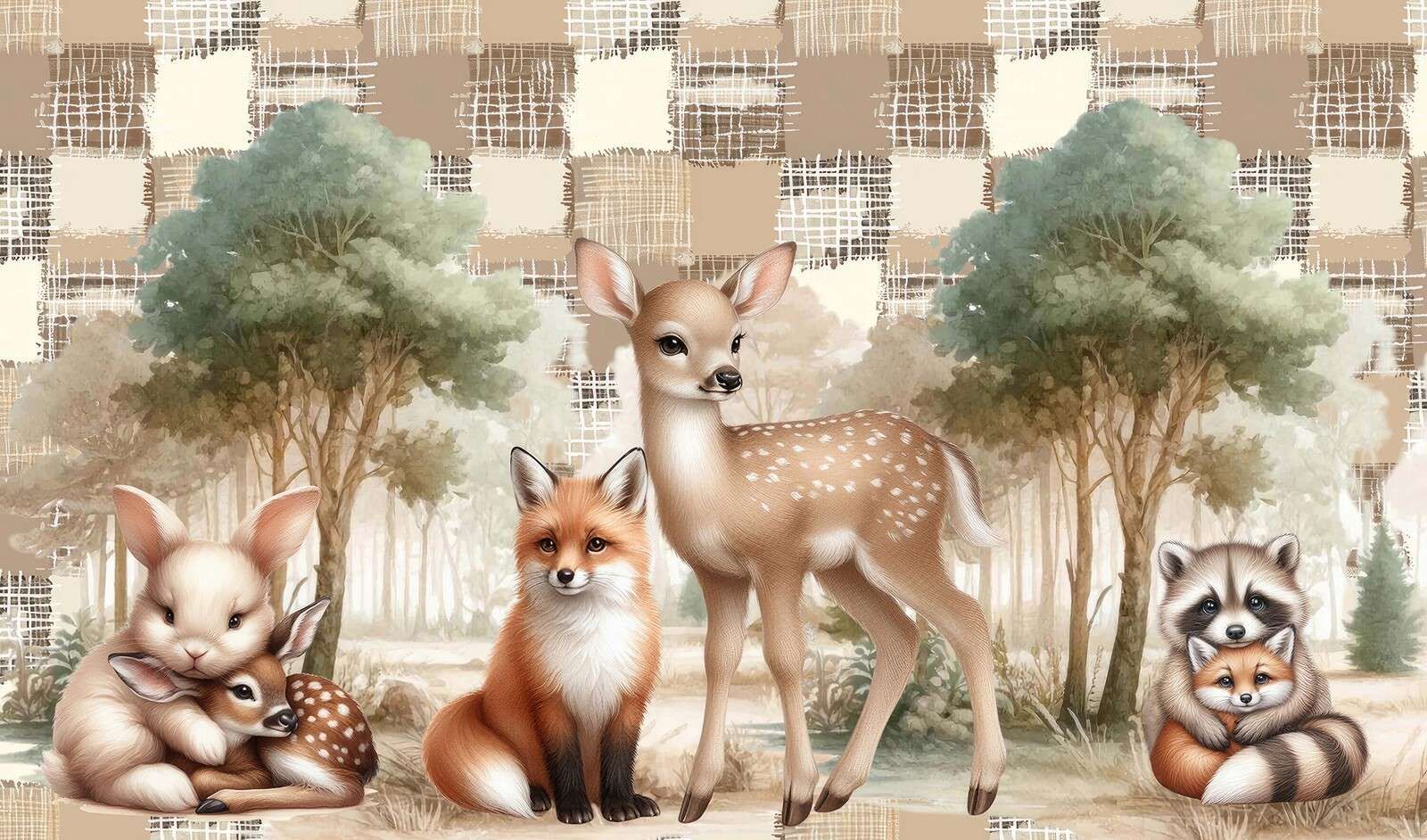 Animales salvajes en tonos cálidos