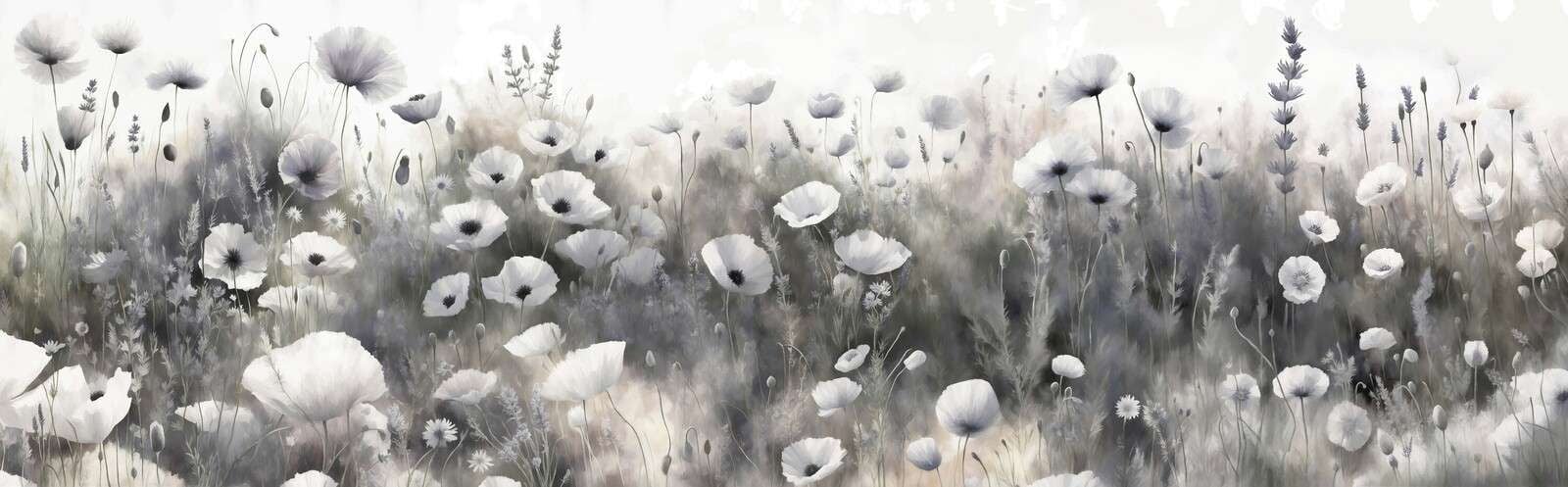 Danza de flores silvestres - gris