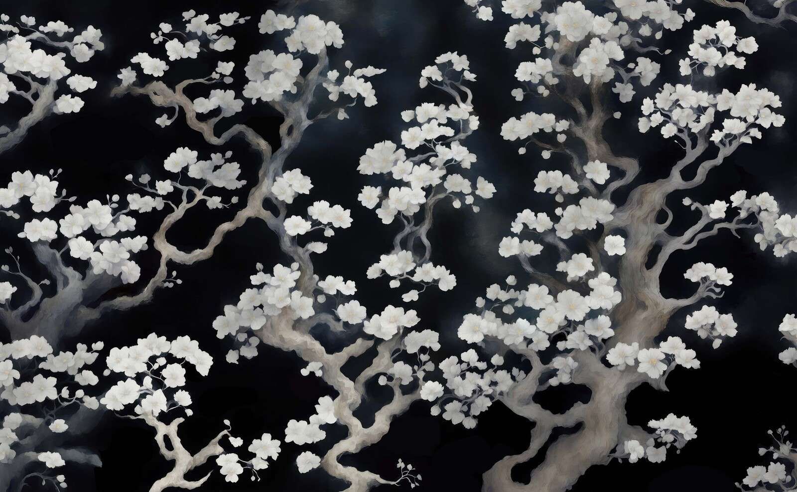 Maravilloso bosque en flor - negro