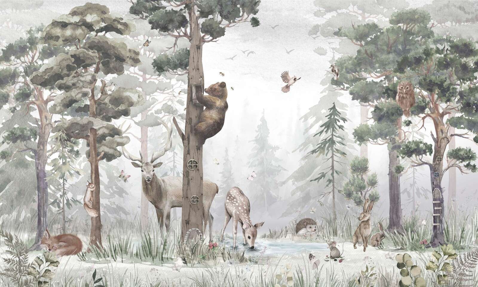 La vida silvestre en medio del bosque