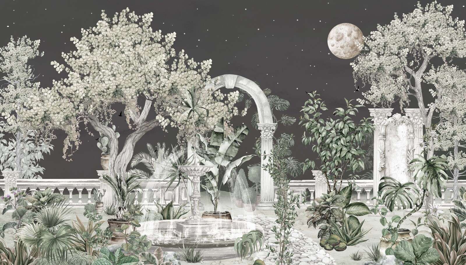 Jardín de noche