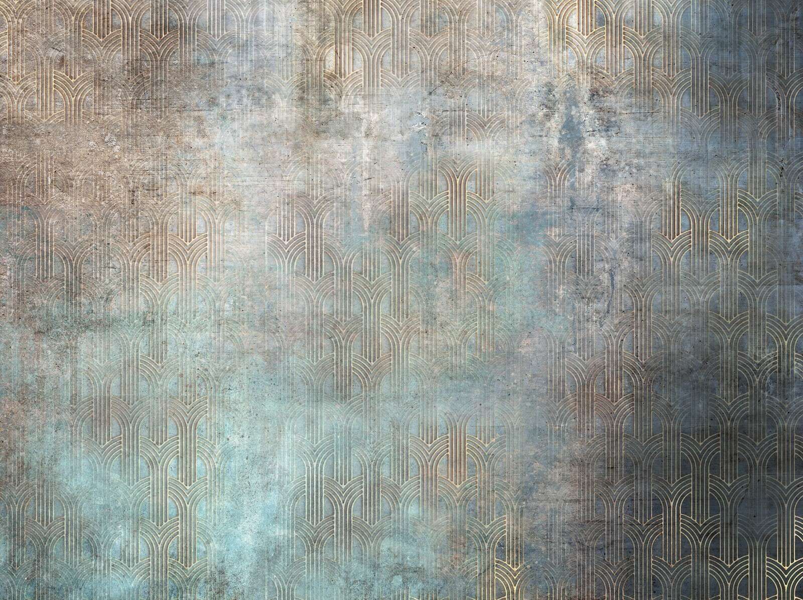Brillo de pátina art déco desgastado