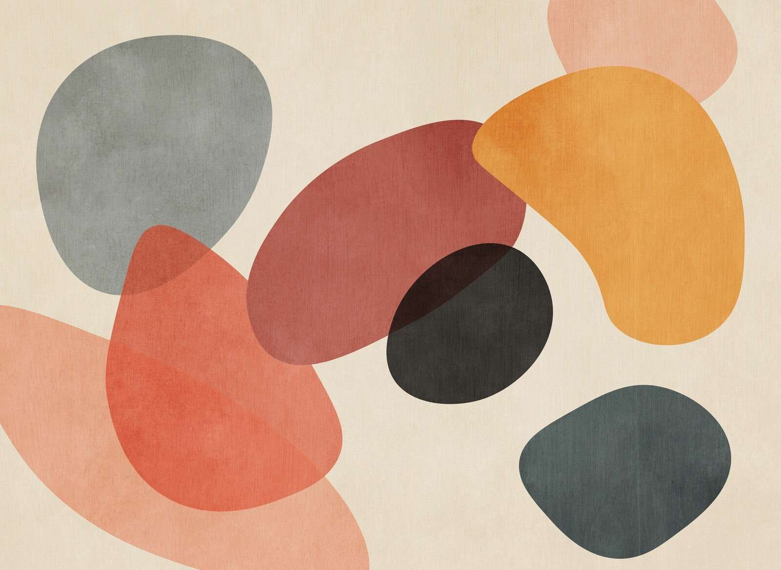 Formas orgánicas en colores retro