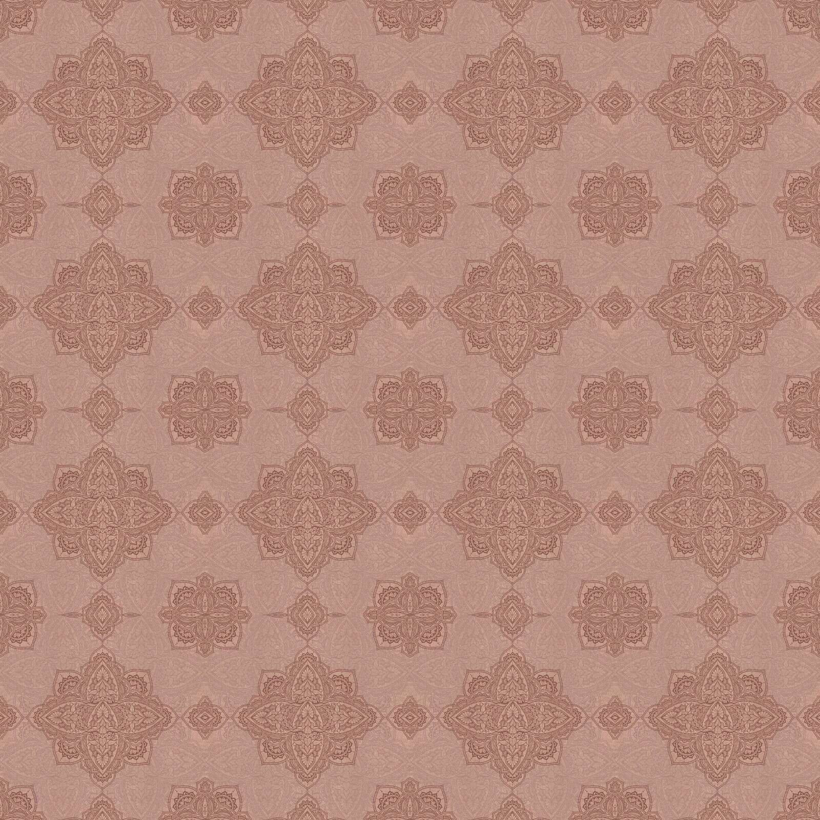 patrón oriental de medallón rosa viejo