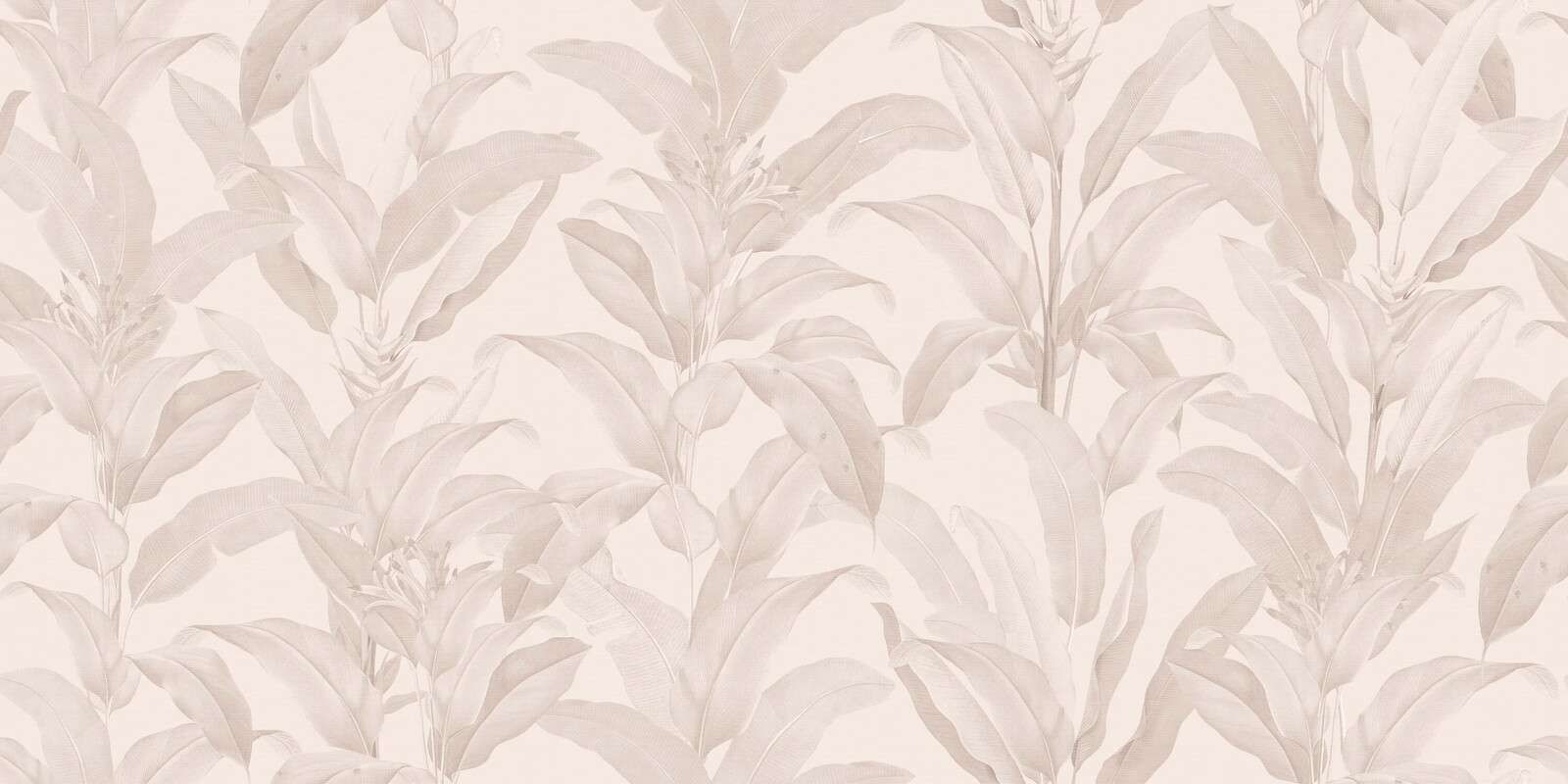 Hojas tropicales beige empolvado