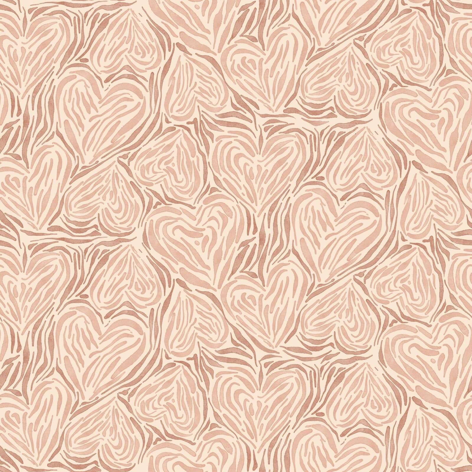 Hojas orgánicas en rosa empolvado