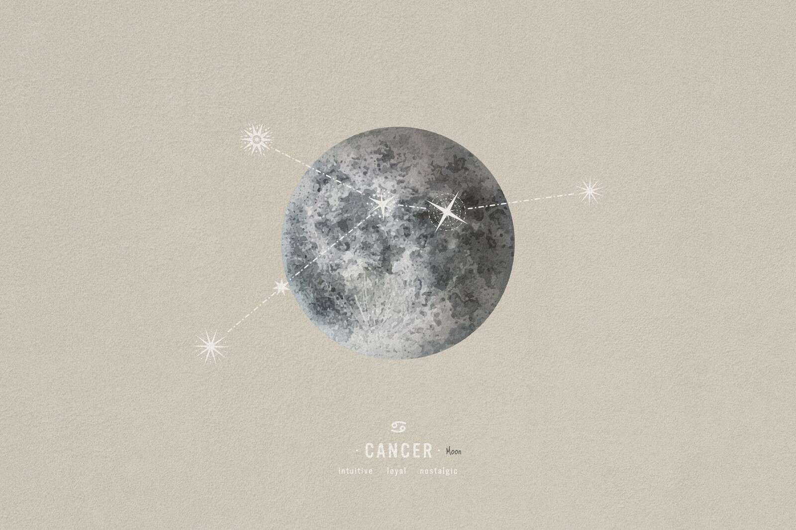 Cáncer en el silencio de la luz de la luna.