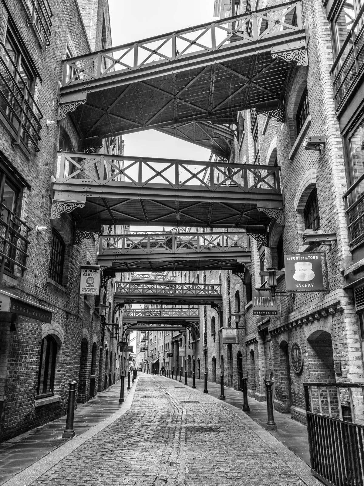 Calle empedrada en Londres