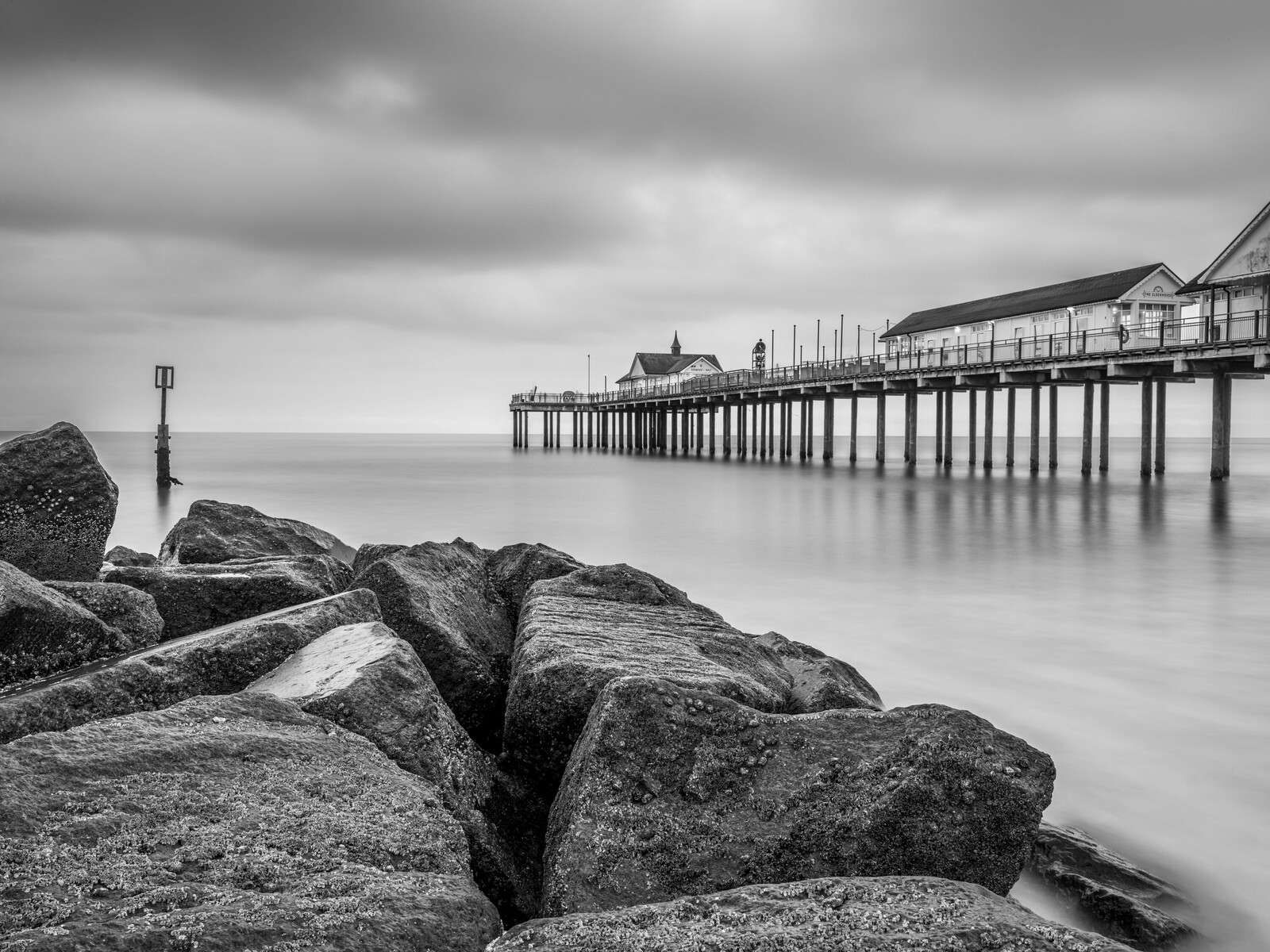 Muelle en la playa de Southwold