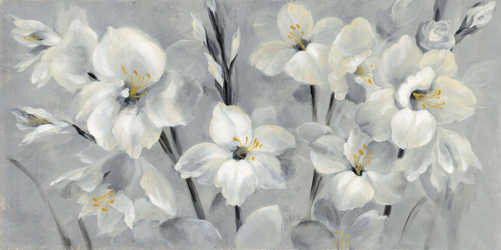 Flor suave en tonos grises