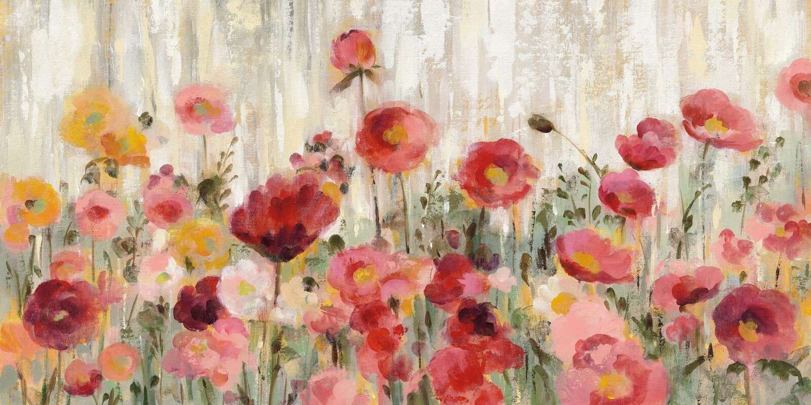 Campo de verano lleno de amapolas