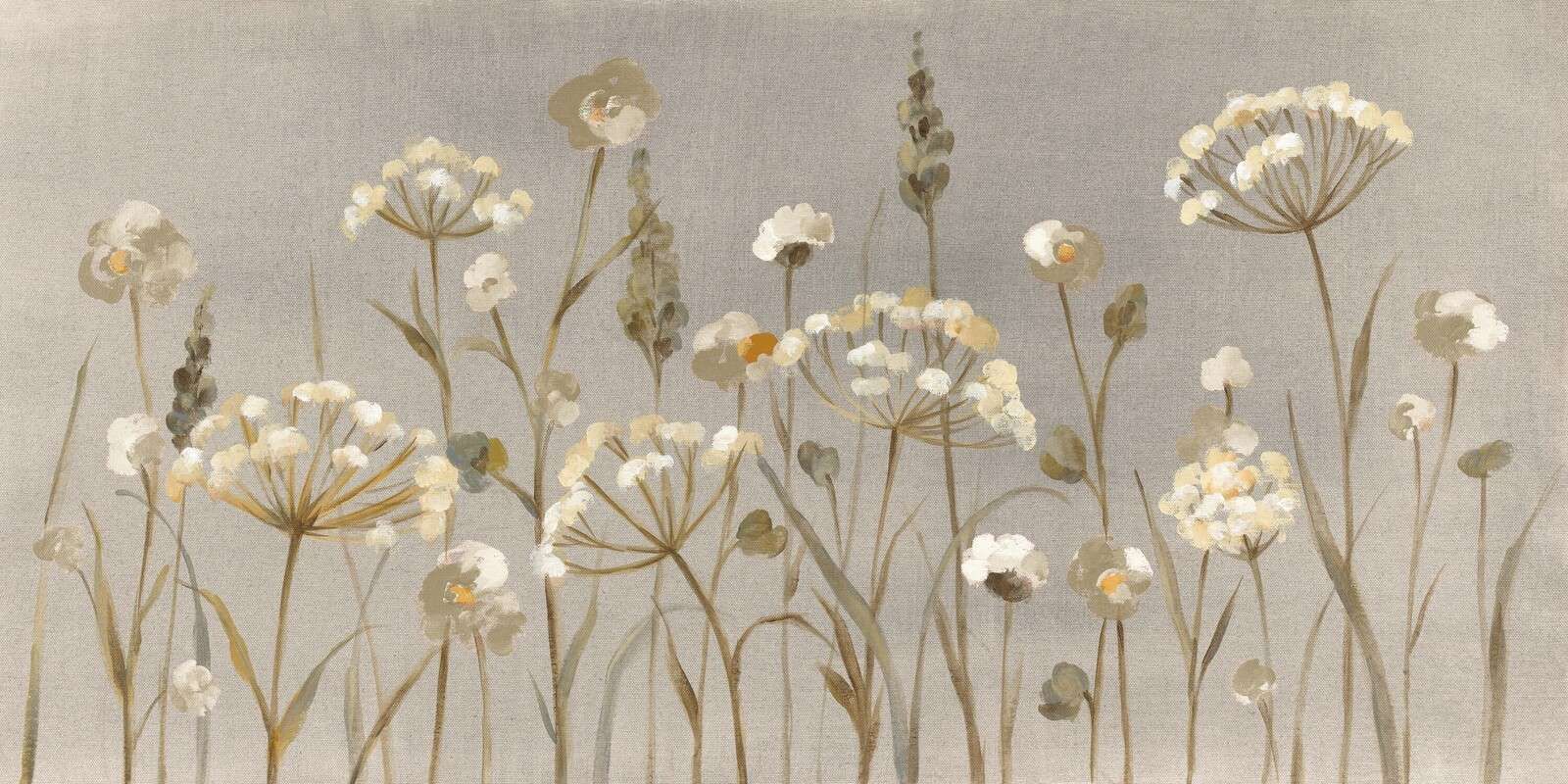 Flores de campo veraniegas en tonos suaves