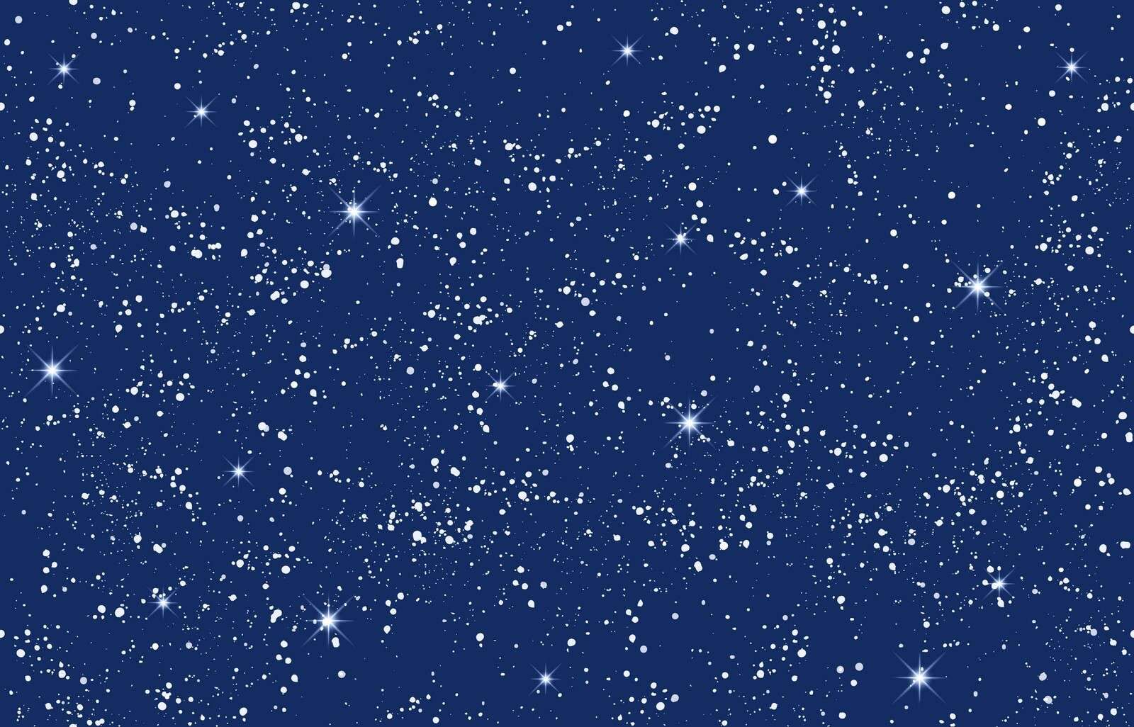 Noche estrellada centelleante en azul