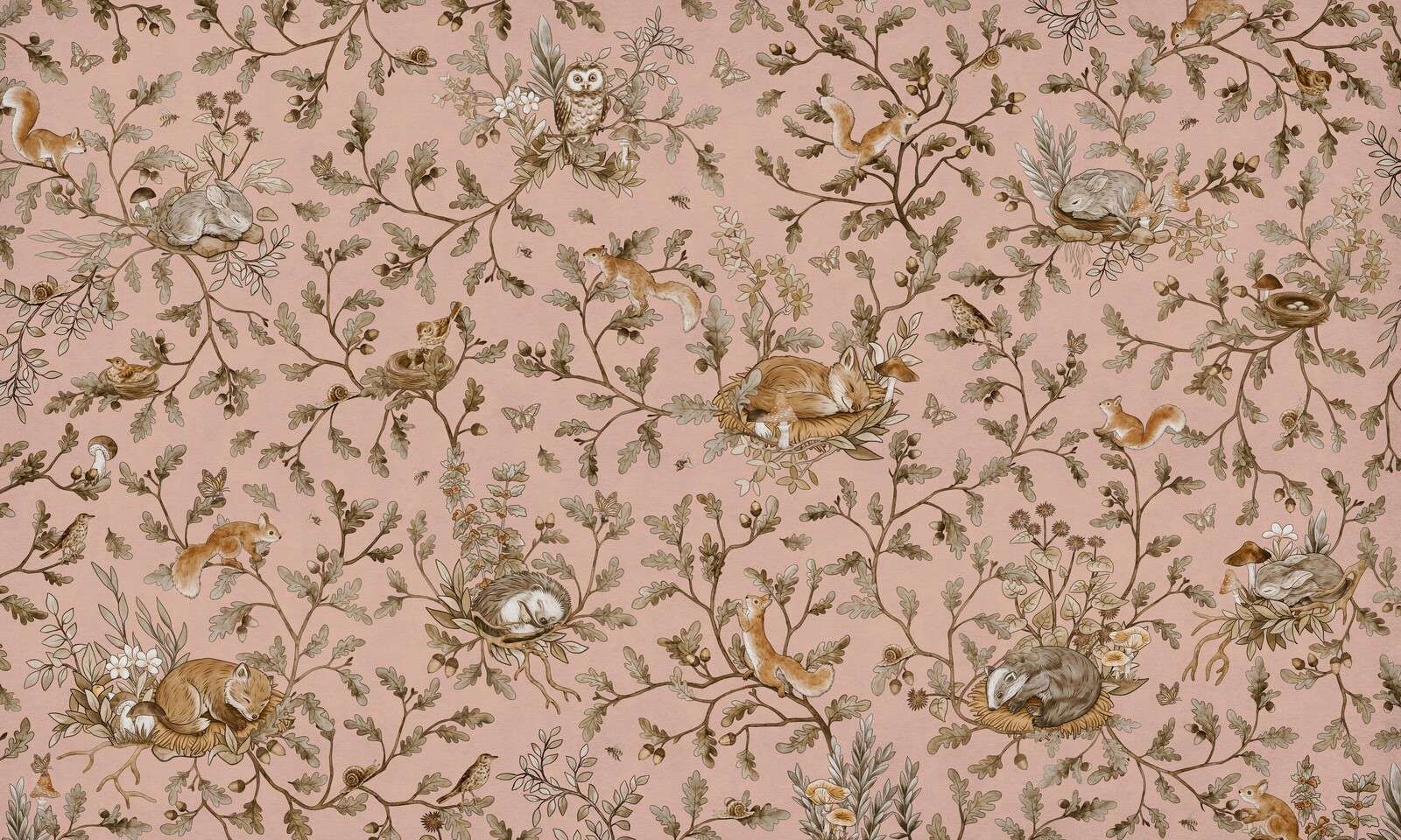 Playful Woods - Vintage - Pink