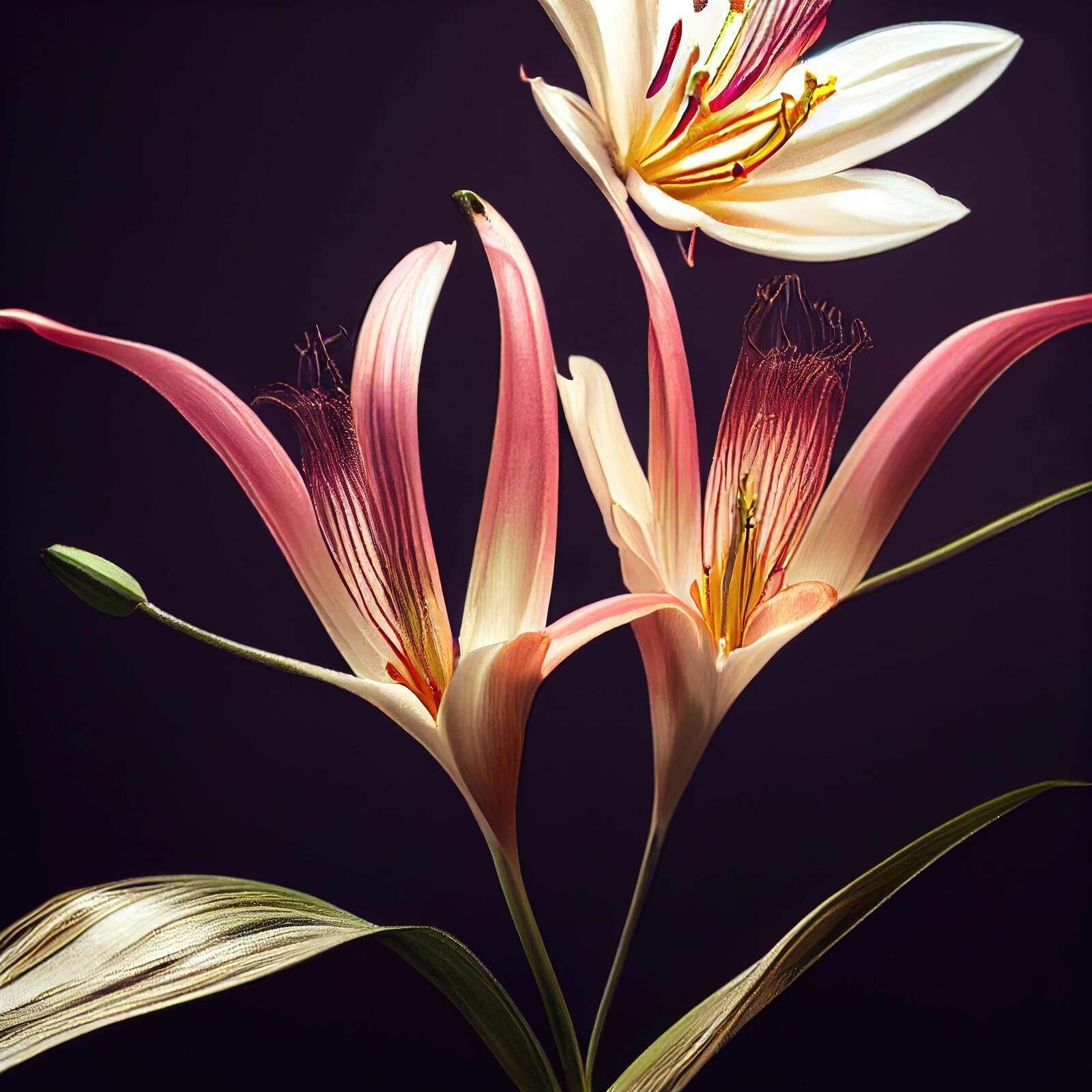 Flor de lirio asiático Macro