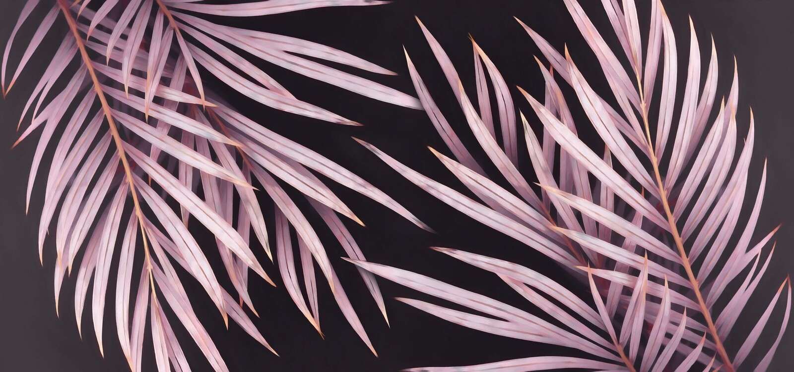 Hojas de palma suaves en rosa viejo