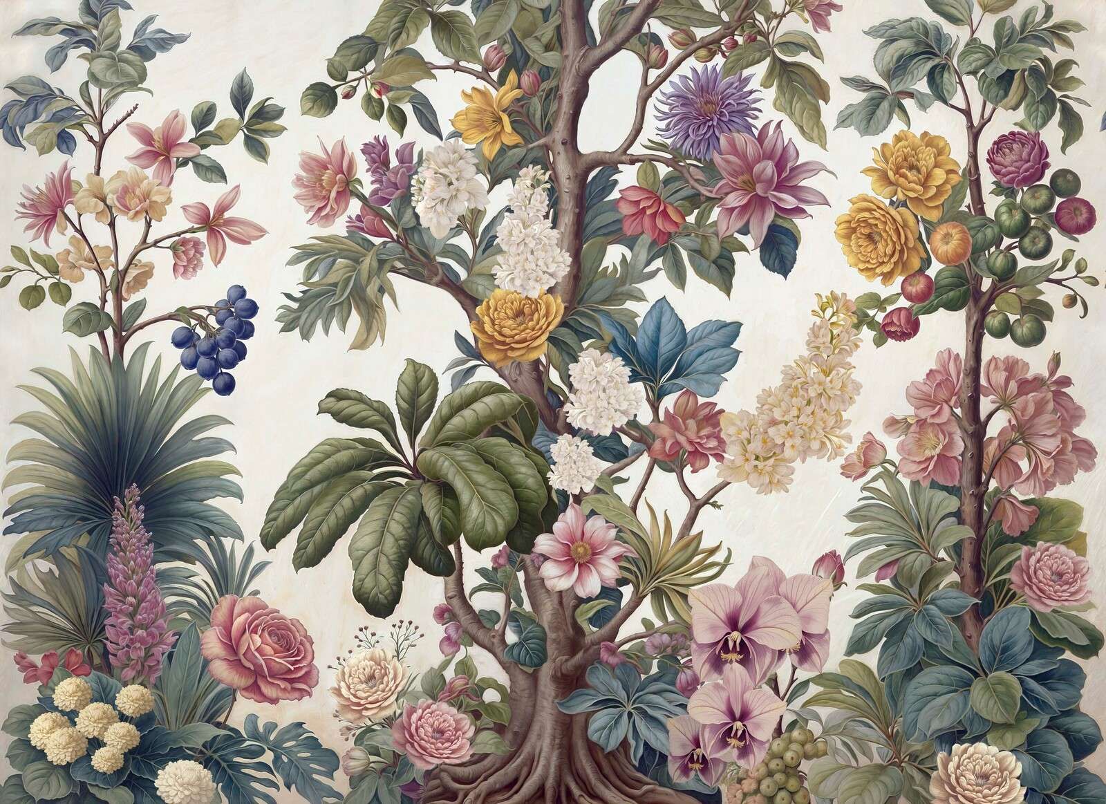 árbol botánico de floración con flores