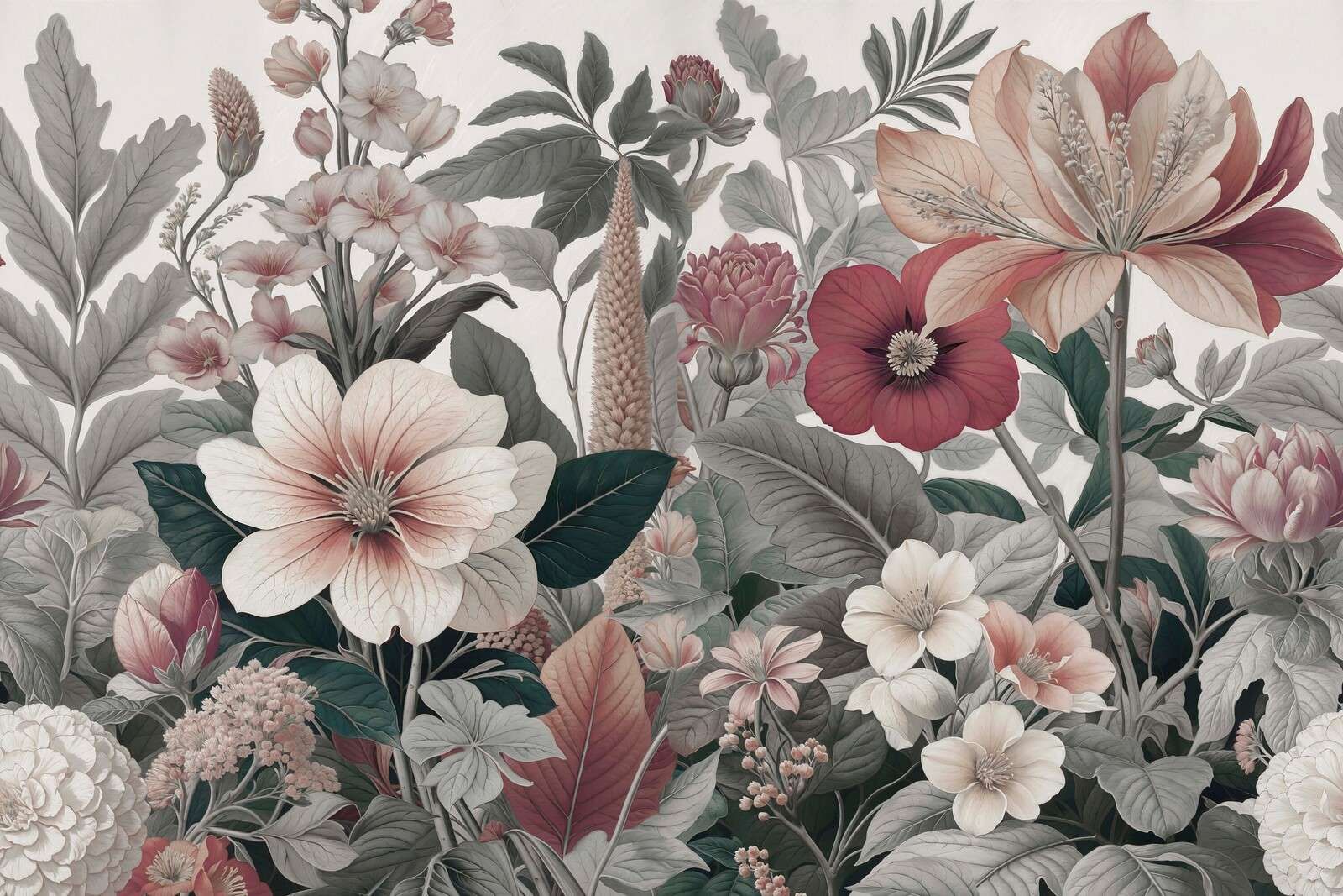 Flores artísticas en suaves tonos tierra