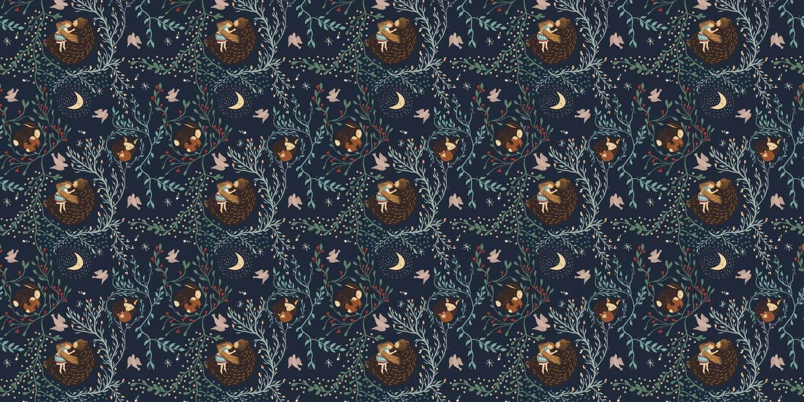 Osos durmientes en el bosque de estrellas