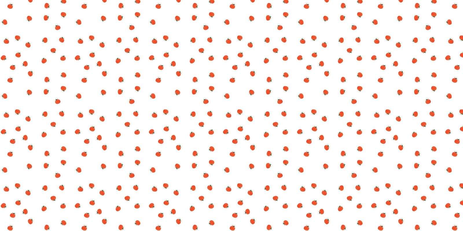 Patrón de tomates sobre blanco