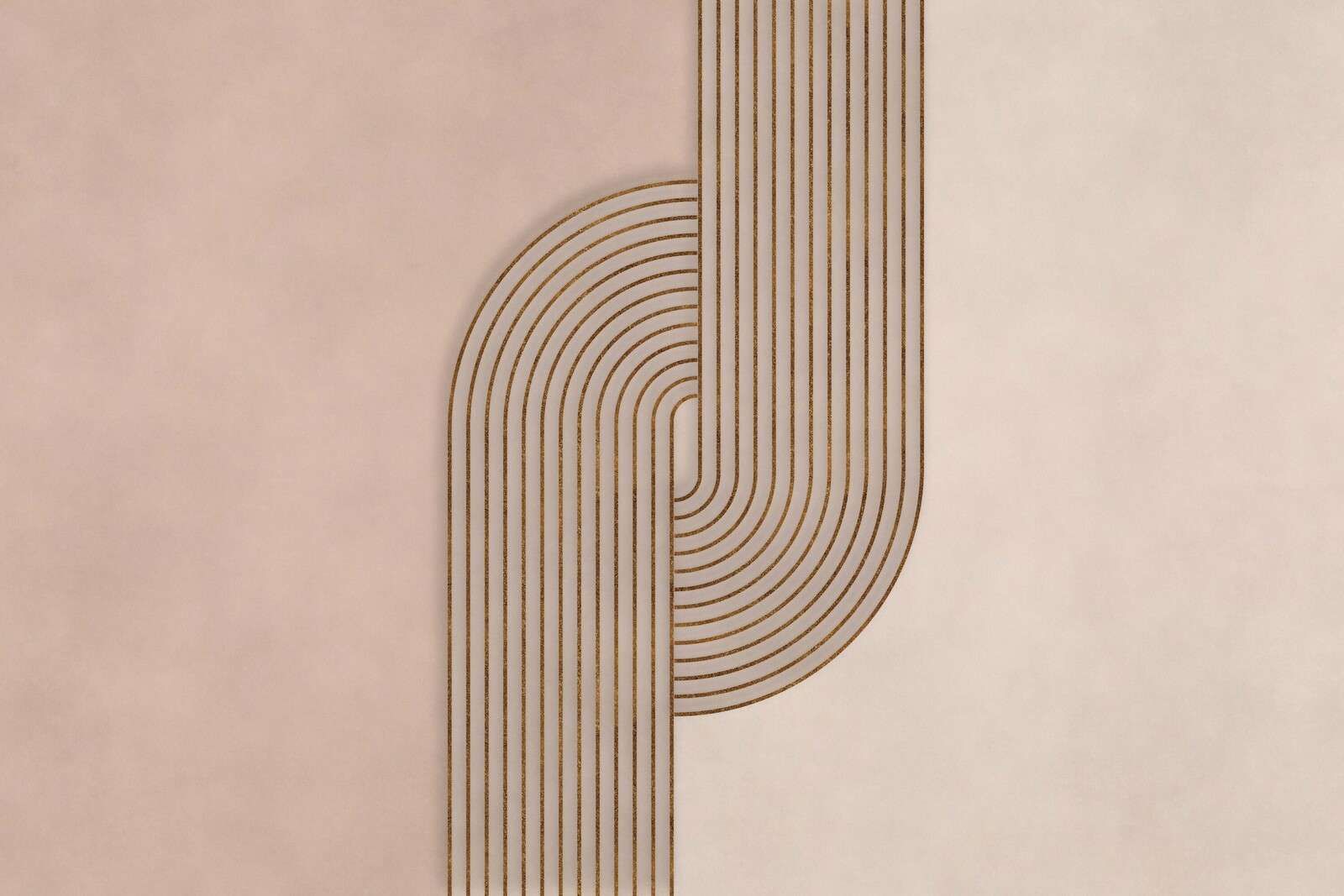 Bauhaus Twist Arte moderno de mediados de siglo beige