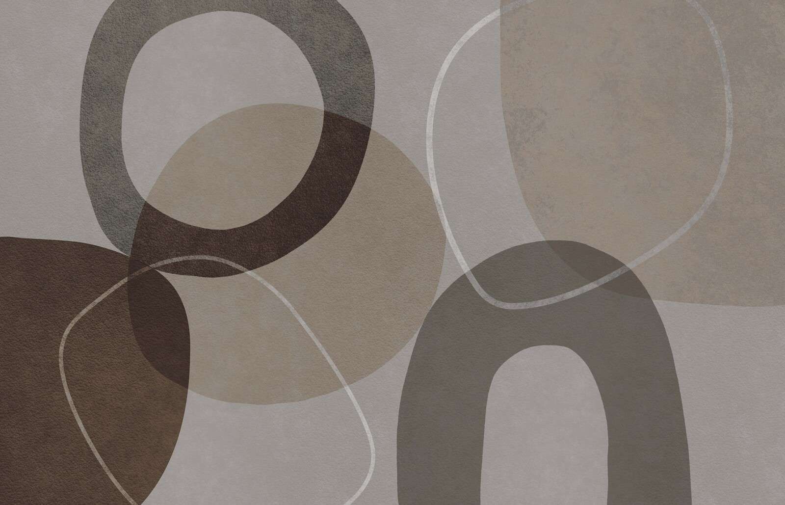 Formas de mediados de siglo y contorno gris marrón