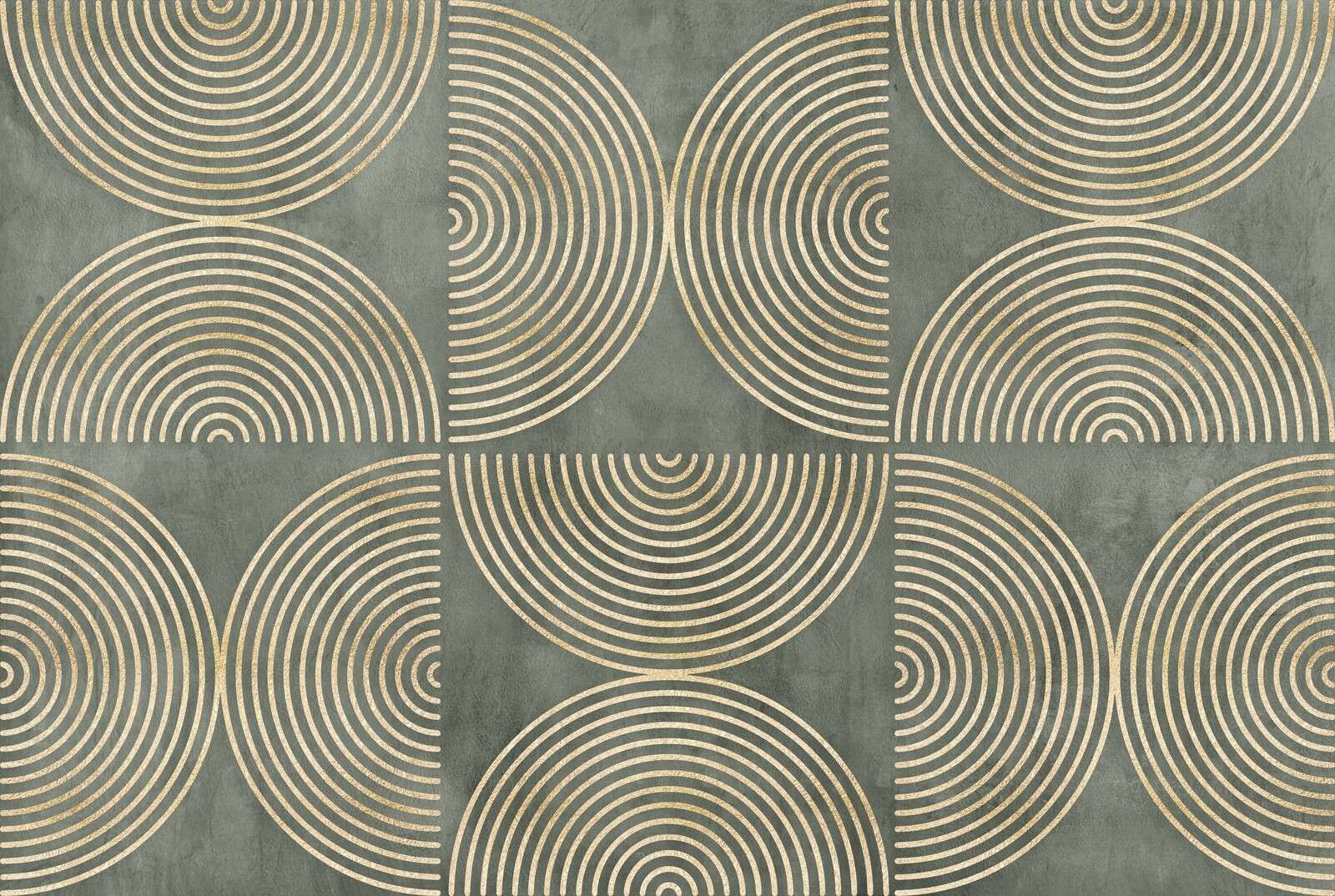 Círculos eclécticos Arte moderno Verde Oro