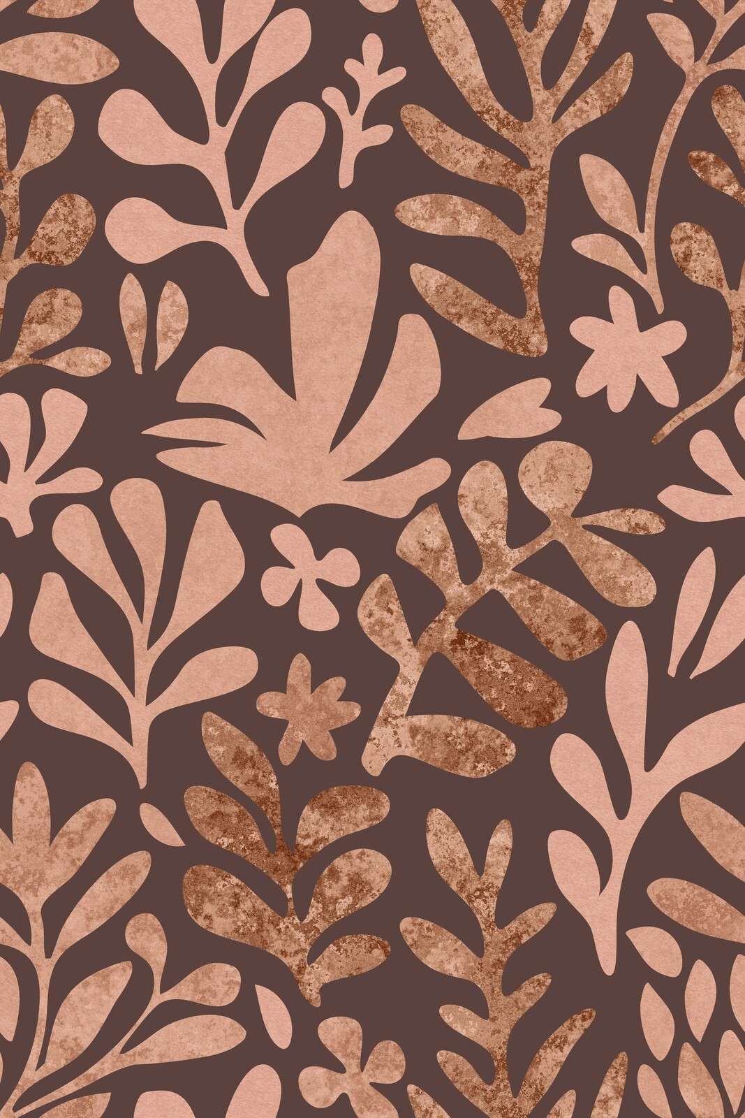 Formas de follaje inspiradas en Matisse Mocha Mousse