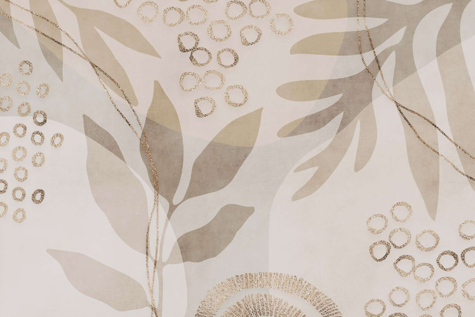 Formas de hojas con flujo natural y glamour