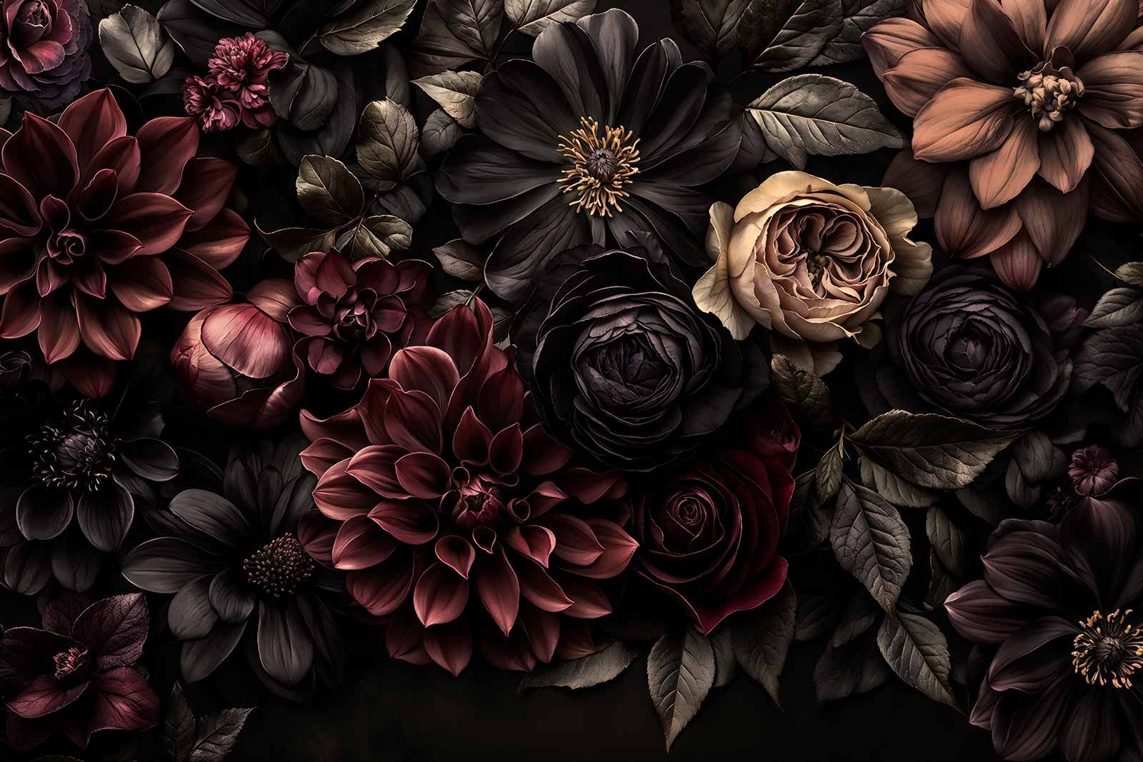 Botánica nocturna, flores barrocas melancólicas