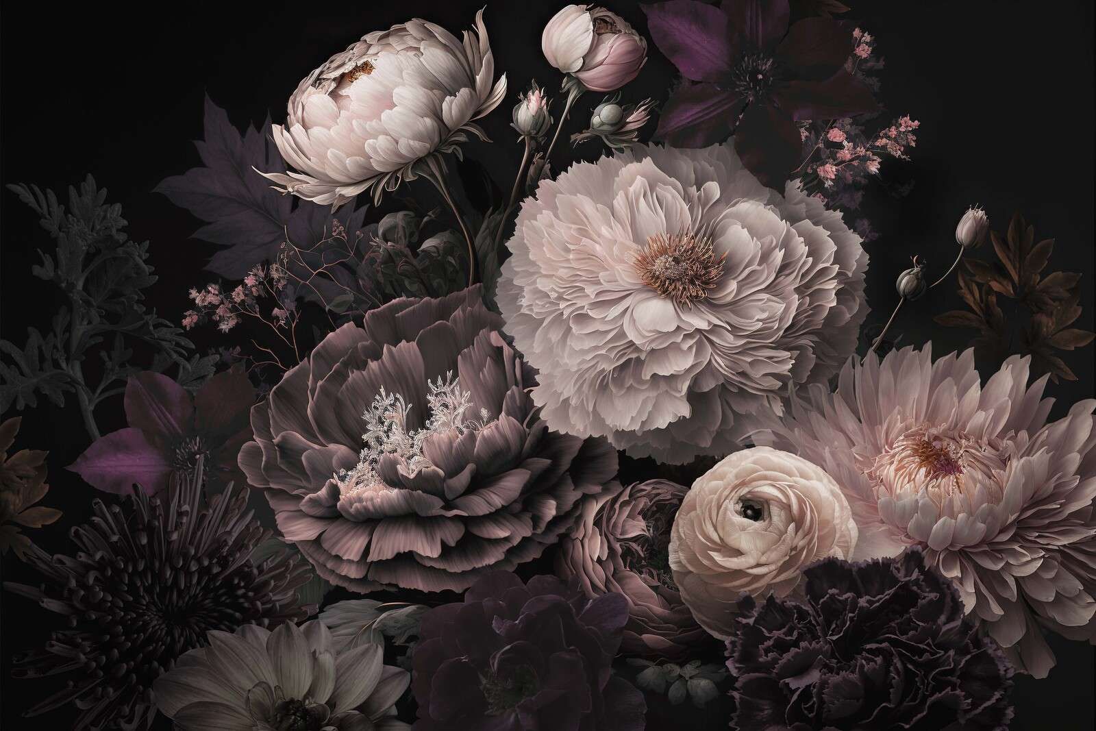 Flores melancólicas con vibra gótica
