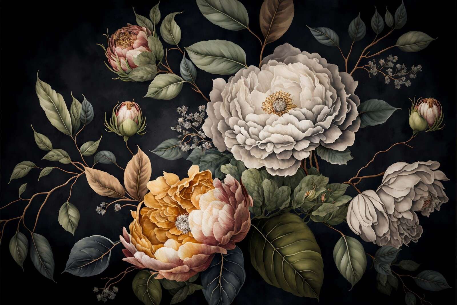 Melancólico barroco floral grande ii