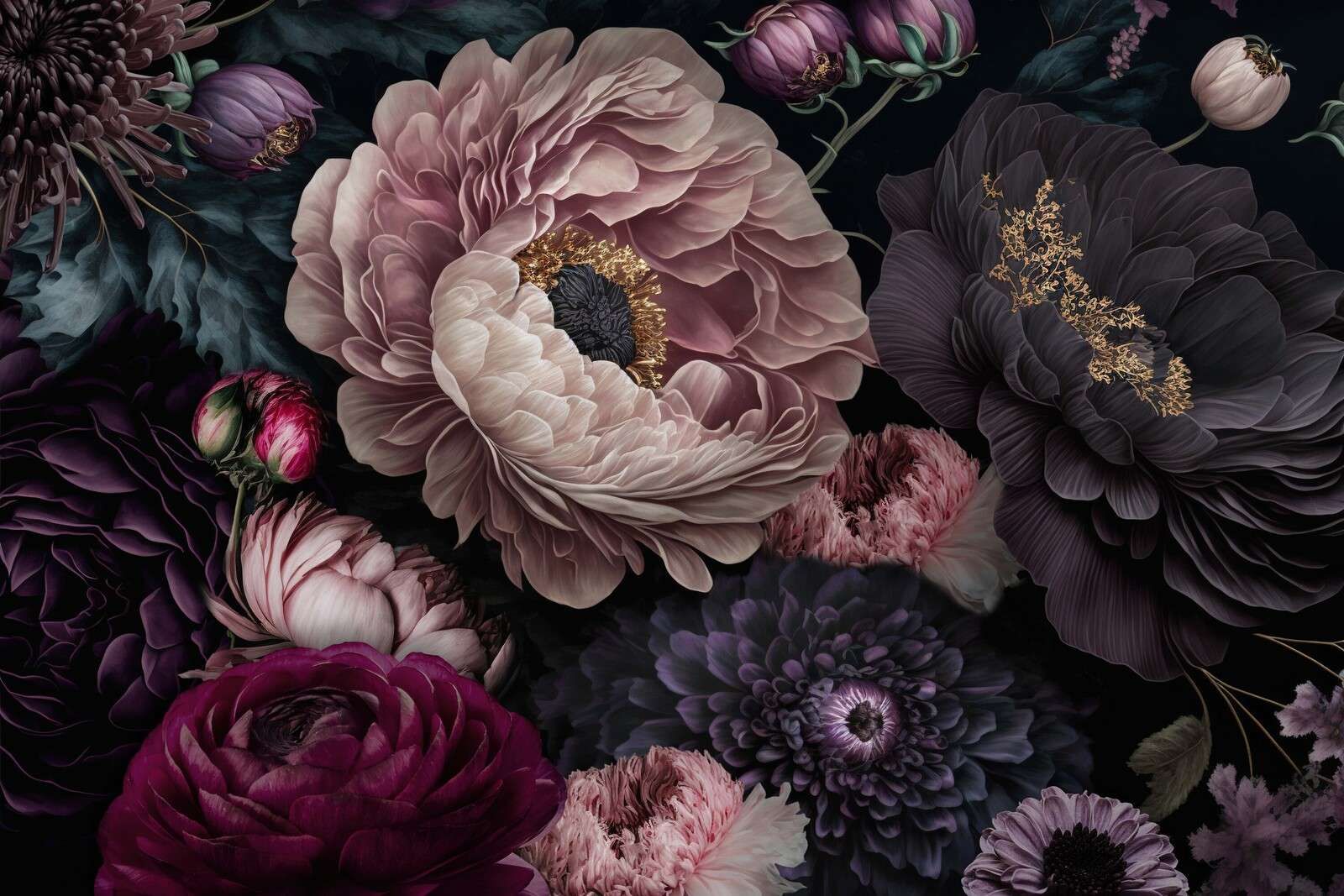 fantasía floral melancólica