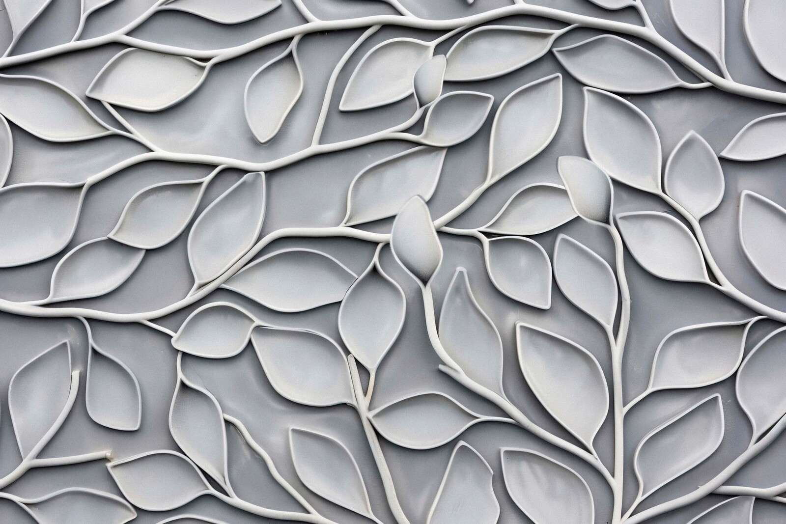 Relieve elegante de follaje gris