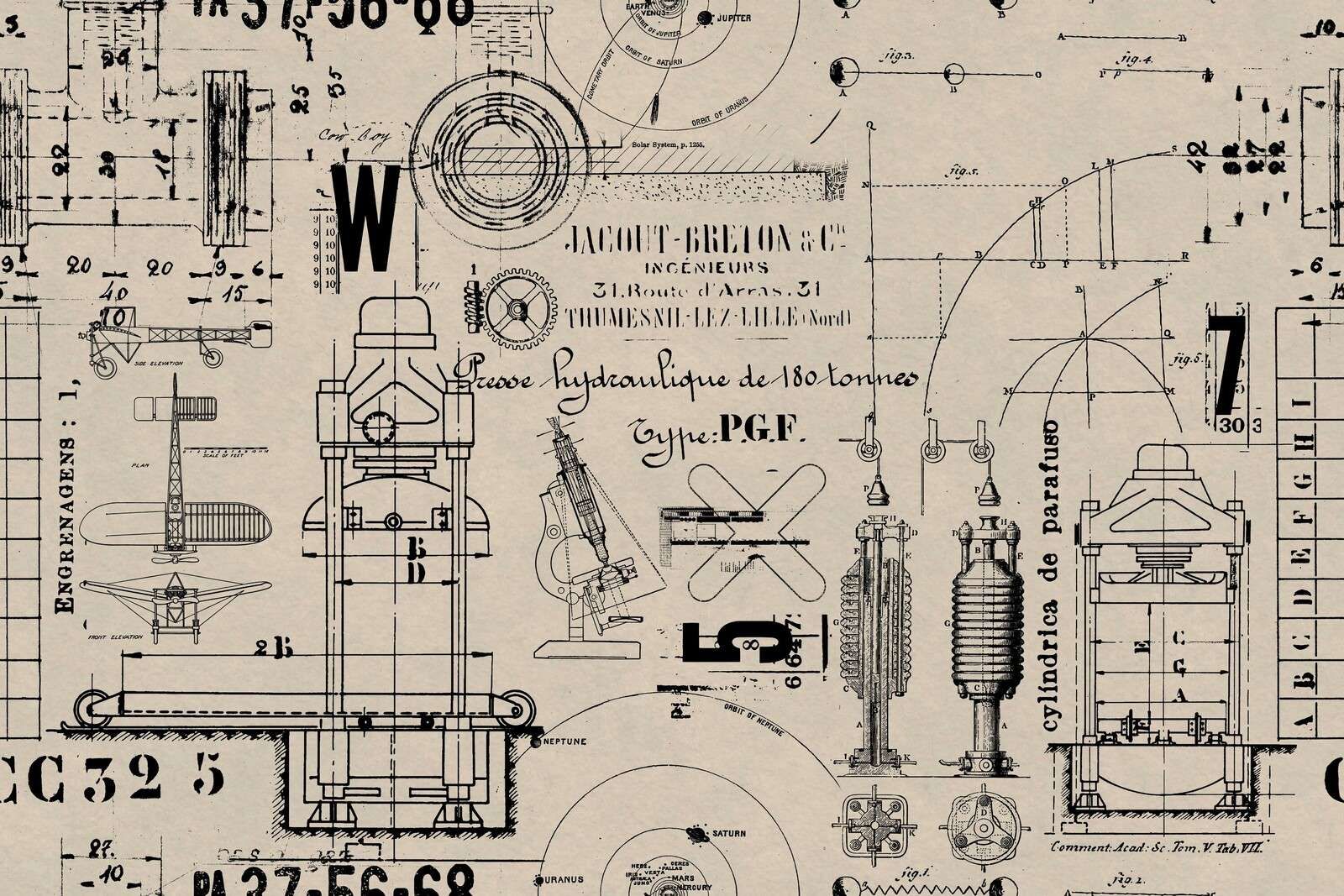 Construcción y tecnología históricas beige